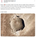 Au apărut șosele și clădiri pe Lună: O fotografie publicată de Agenția Spațială Canadiană a lansat o dezbatere imensă în mediul online
