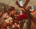 Scandal la un muzeu neo-marxist: Iisus Hristos este înfățișat ca personaj de desene animate