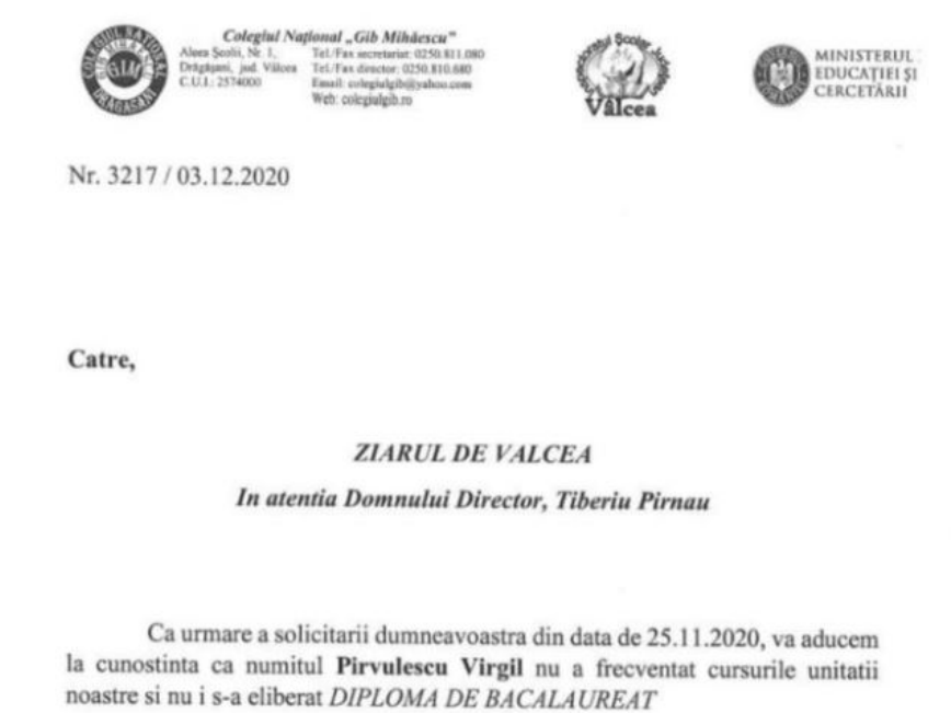 Cum și-a falsificat CV-ul un micuț baron de Vâlcea pentru functii publice și pentru voturi