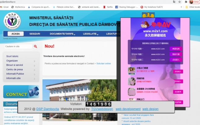 Trimiteri spre un site porno pe pagina oficială a unei direcţii de sănătate. Instituţia a aflat de la presă